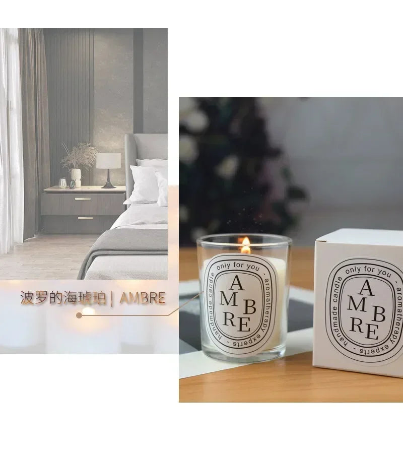Luxury Scented Candle in Glass Jar – Aromatherapy Candle for Home, Wedding, & Gift Giving