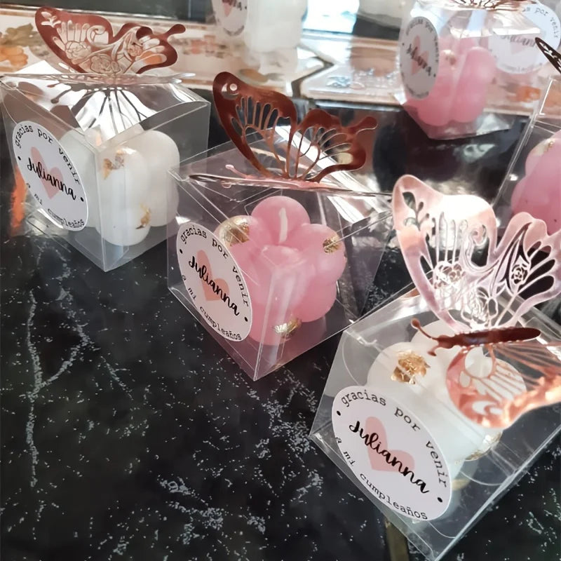 50PCS Clear PVC Gift Boxes – 5x5x5cm Transparent Wedding & Party Favor Packaging