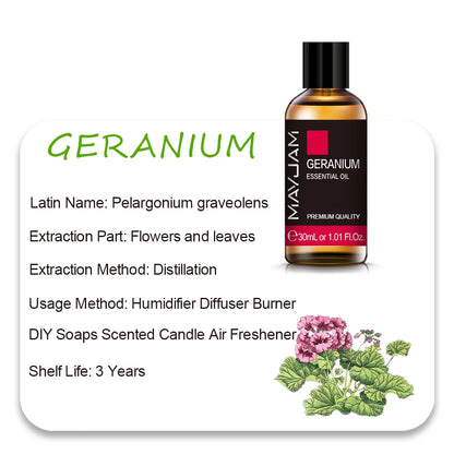 MAYJAM 10ml 30ml 100ml Essential Oils For Humidifier Diffuser Lavender Jasmine Eucalyptus Ylang Ylang Vanilla Tea Tree Aroma Oil