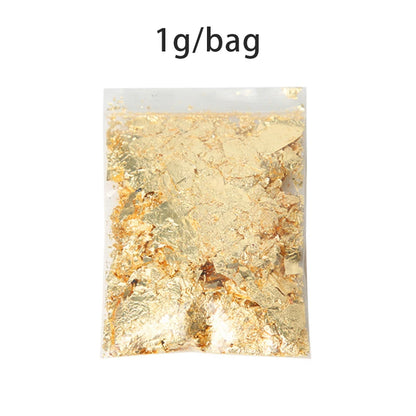 Gold, Silver & Rose Gold Foil Flakes – 1g-3g Metallic Leaf for DIY Candle Making, Crafts & Decorations
