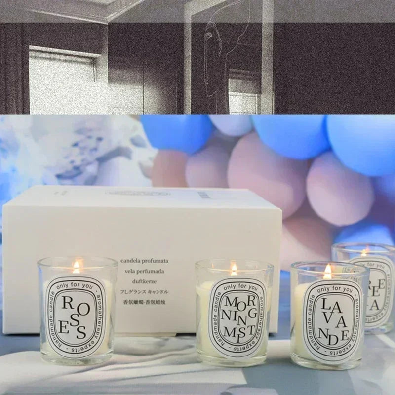 Luxury Scented Candle in Glass Jar – Aromatherapy Candle for Home, Wedding, & Gift Giving