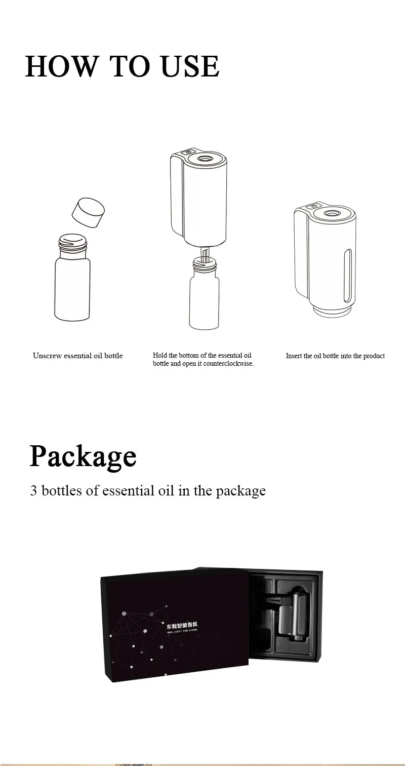 Car Air Freshener & Humidifier – Dual-Function Aroma Diffuser with Essential Oil