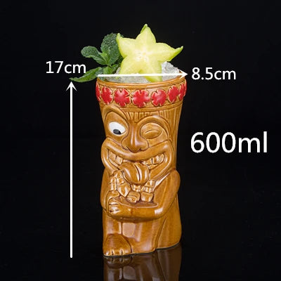 450ml Hawaii Tiki Ceramic Mug – Tropical-Themed Drinkware