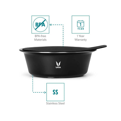 HauteCase - Stainless Steel Insulated Casserole With Lid | Hot Case Pot and Thermos Food Container | Hot Casserole Pot Pan with Lid 1.5L + Stack Lid