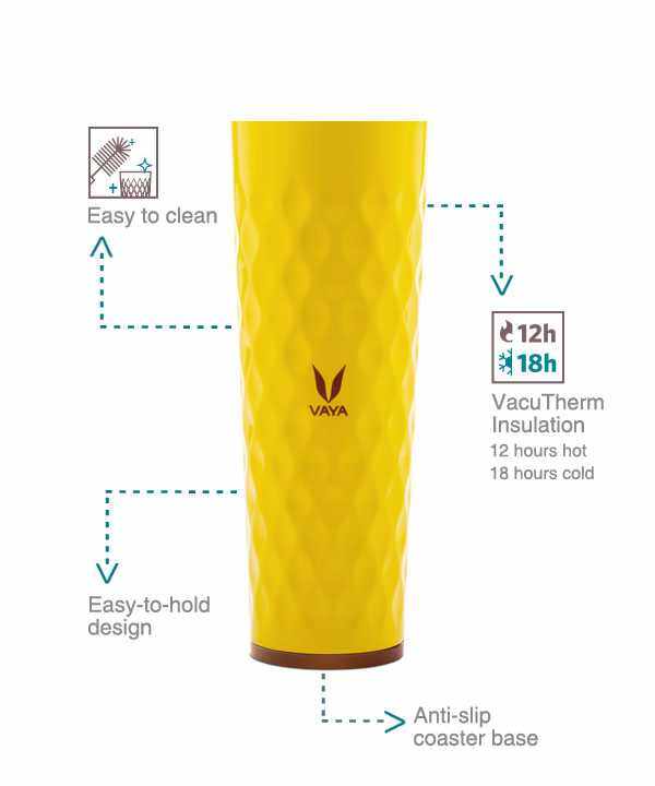 Drynk 600 ml Vacuum Insulated Stainless Steel Flask, Thermos Sipper Water Bottle (Tumbler+Sipper)
