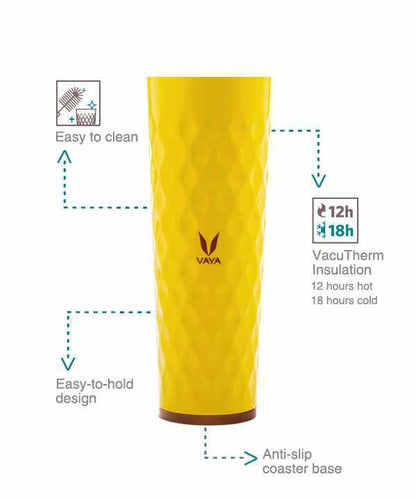 Drynk 600 ml Vacuum Insulated Stainless Steel Flask, Thermos Sipper Water Bottle (Tumbler+Sipper)