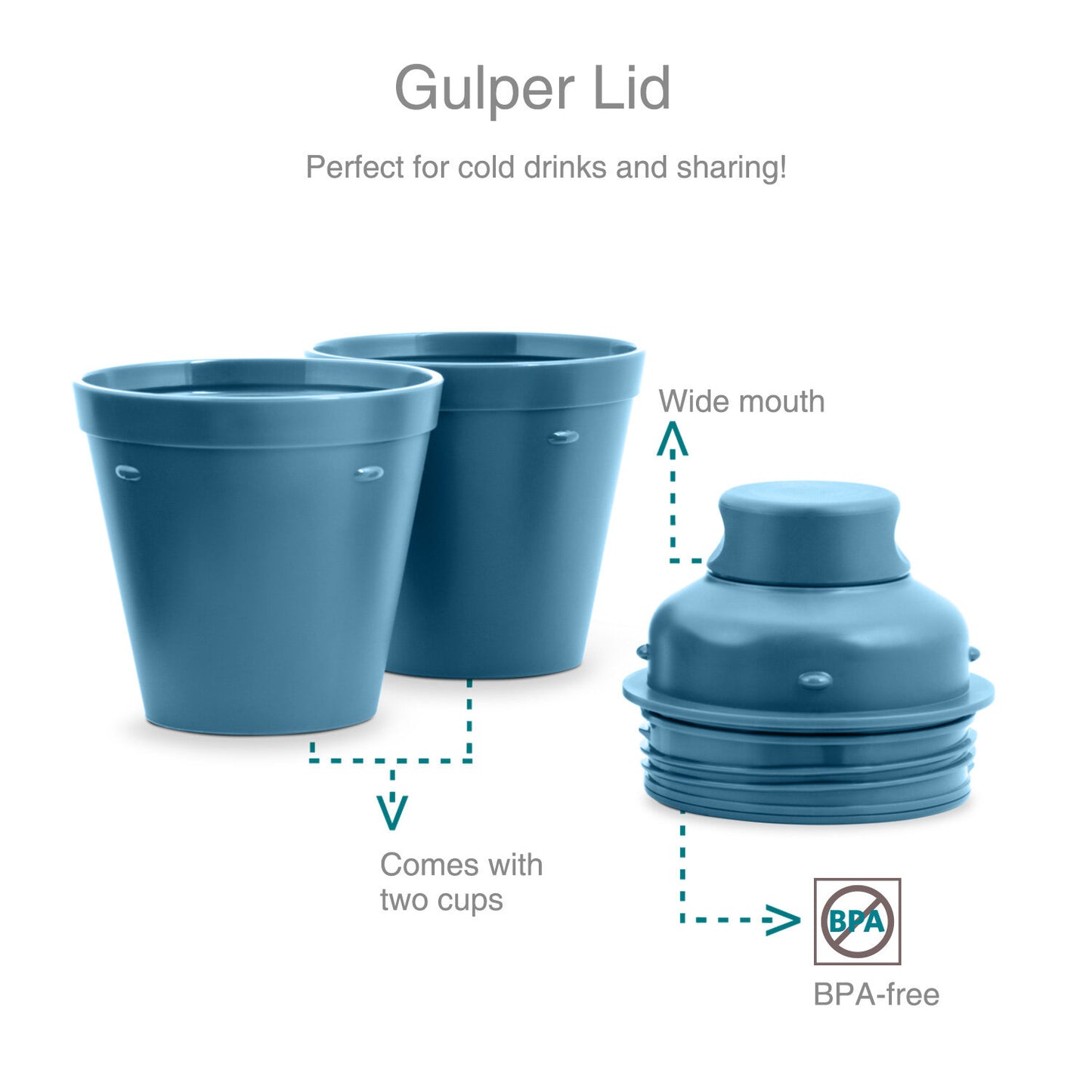 Drynk 350 ml 3 in 1 Vacuum Insulated Stainless Steel Gulper and Sipper Water Bottle (Tumbler+Sipper+Gulper) with 2 Cups, Thermos Flask