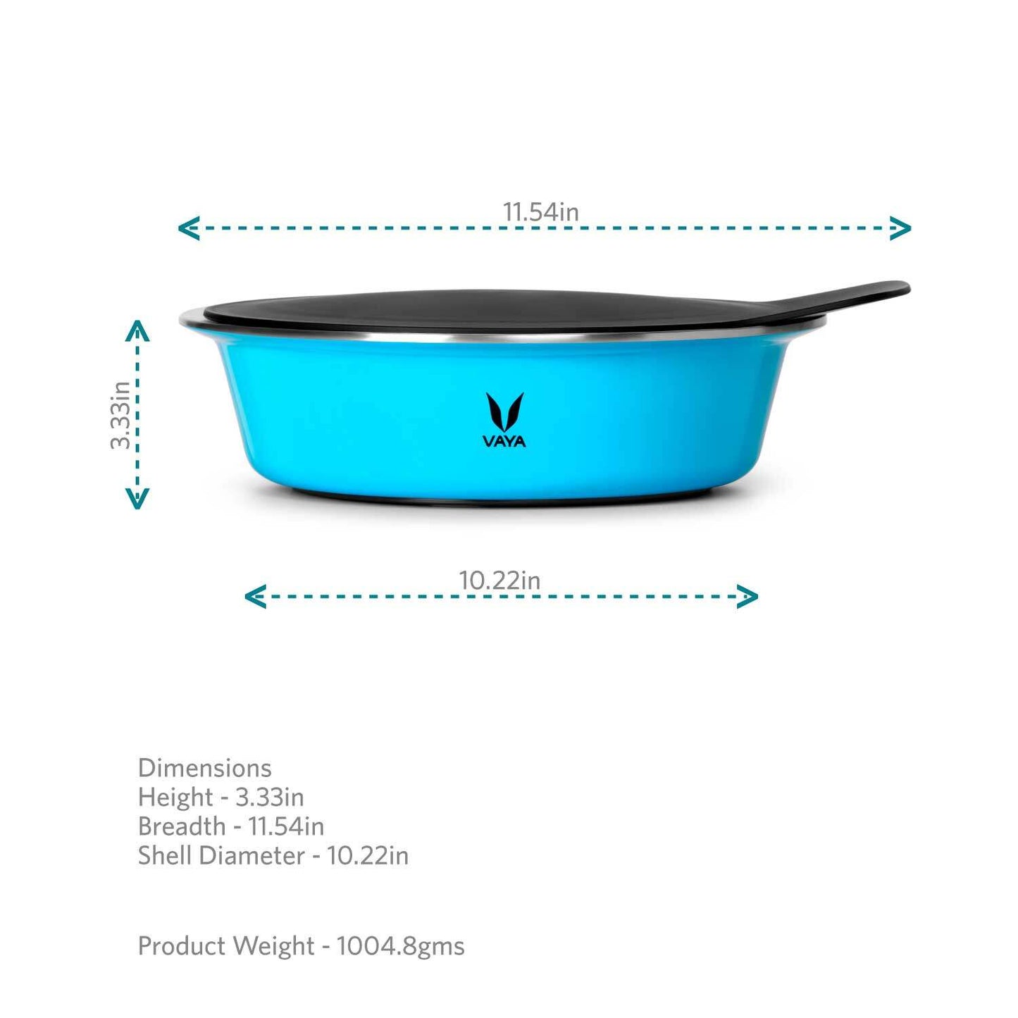 HauteCase - Stainless Steel Insulated Casserole With Lid | Hot Case Pot and Thermos Food Container | Hot Casserole Pot Pan with Lid 1.1L + Stack Lid