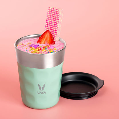 PopCup Stainless Steel Tumbler with Lid, Double Wall Vacuum Insulated Travel Mug, 250ml