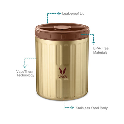 Preserve 500 ml - Vacuum Insulated Stainless Steel Meal Container, Salad Box, Meal Carrier, Portable Lunch Box, Fruit Box, 1 x 500 ml