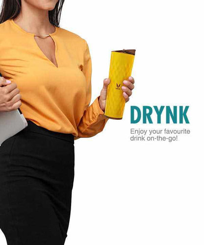 Drynk 600 ml Vacuum Insulated Stainless Steel Flask, Thermos Sipper Water Bottle (Tumbler+Sipper)