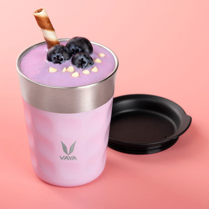 PopCup Stainless Steel Tumbler with Lid, Double Wall Vacuum Insulated Travel Mug, 250ml