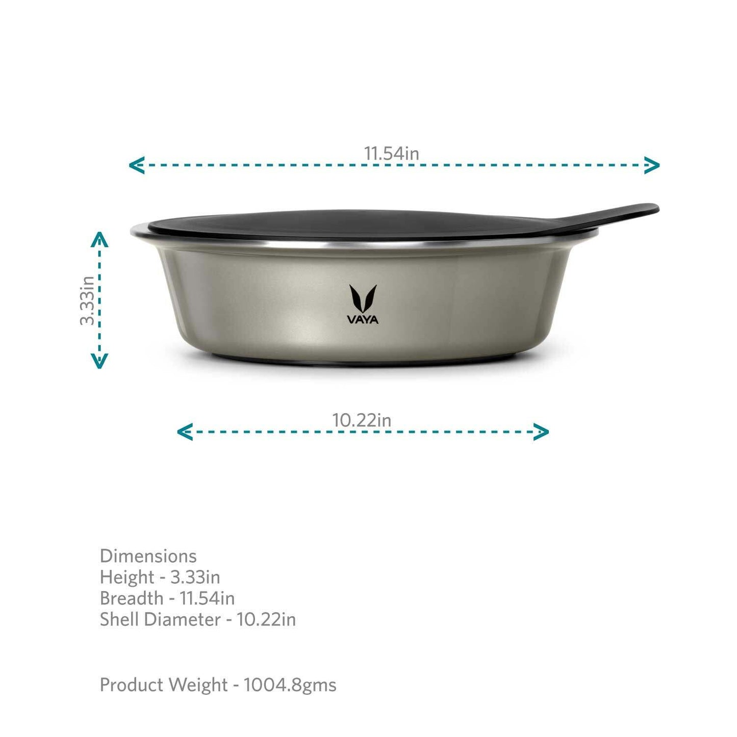 HauteCase - Stainless Steel Insulated Casserole With Lid | Hot Case Pot and Thermos Food Container | Hot Casserole Pot Pan with Lid 1.1L + Stack Lid