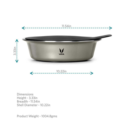 HauteCase - Stainless Steel Insulated Casserole With Lid | Hot Case Pot and Thermos Food Container | Hot Casserole Pot Pan with Lid 1.1L + Stack Lid