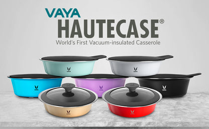 HauteCase - Stainless Steel Insulated Casserole With Lid | Hot Case Pot and Thermos Food Container | Hot Casserole Pot Pan with Lid 1.5L + Stack Lid