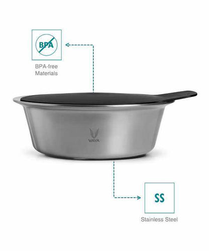 HauteCase - Stainless Steel Insulated Casserole With Lid | Hot Case Pot and Thermos Food Container | Hot Casserole Pot Pan with Lid 1.5L + Stack Lid