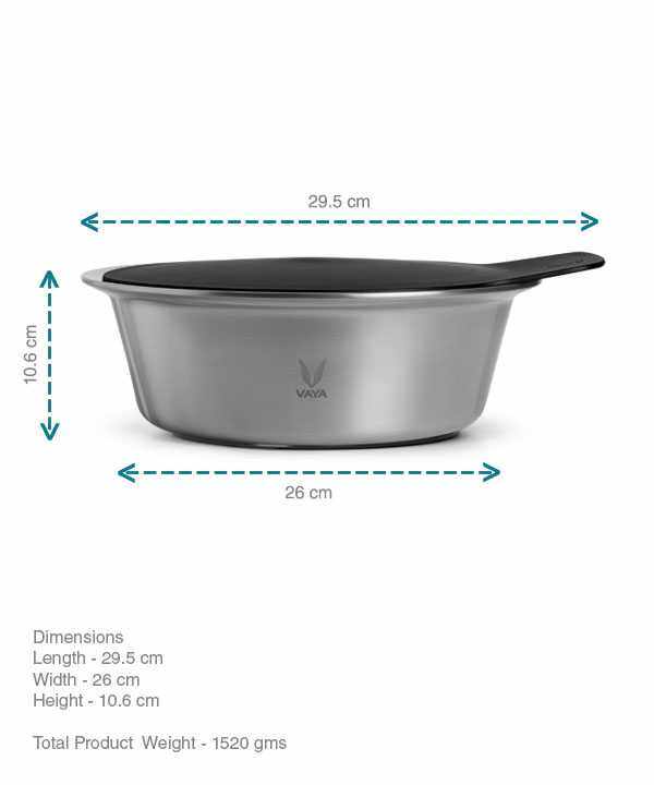 HauteCase - Stainless Steel Insulated Casserole With Lid | Hot Case Pot and Thermos Food Container | Hot Casserole Pot Pan with Lid 1.5L + Stack Lid