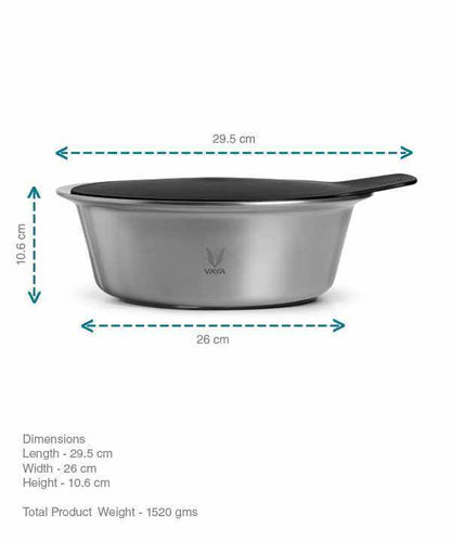 HauteCase - Stainless Steel Insulated Casserole With Lid | Hot Case Pot and Thermos Food Container | Hot Casserole Pot Pan with Lid 1.5L + Stack Lid